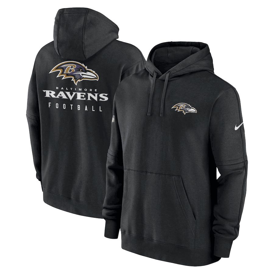 Men 2023 NFL Baltimore Ravens black Sweatshirt style 1->baltimore ravens->NFL Jersey